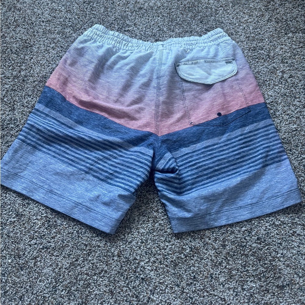 Hurley Men's Pink and Blue Gradient Stripe Swim Shorts board trunks small - Picture 5 of 6